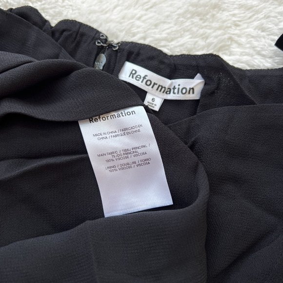 Reformation Butterfly Dress in Black - Picture 8 of 9